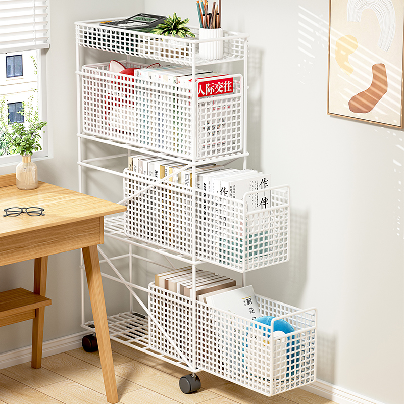 夹缝置物架小推车卫生间s浴室落地厨房缝隙窄缝带轮子可移动收纳