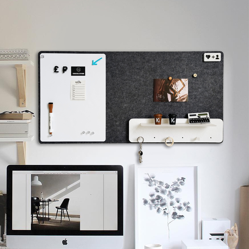 照片墙毛毡d板留言板洞板软木板磁白板墙贴幼儿园置物架免打孔相
