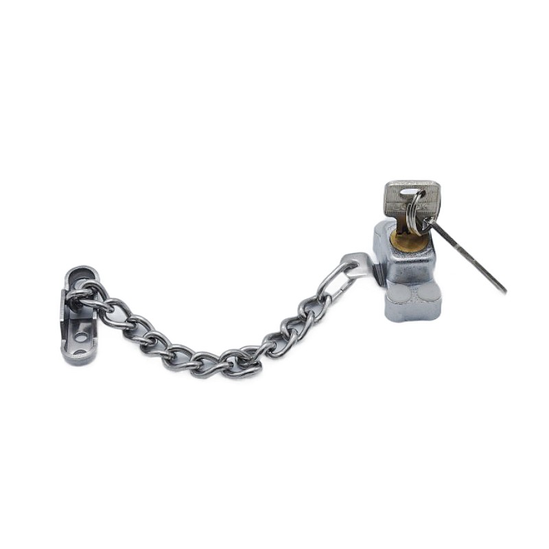 沛晴平开窗锁铝合金门窗防盗锁链条锁扣塑M钢推拉窗户限位器安全