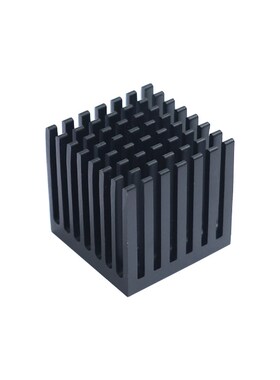 散热片28*28*28黑色带齿w破槽铝制电子散热器CPU芯片主板带背胶