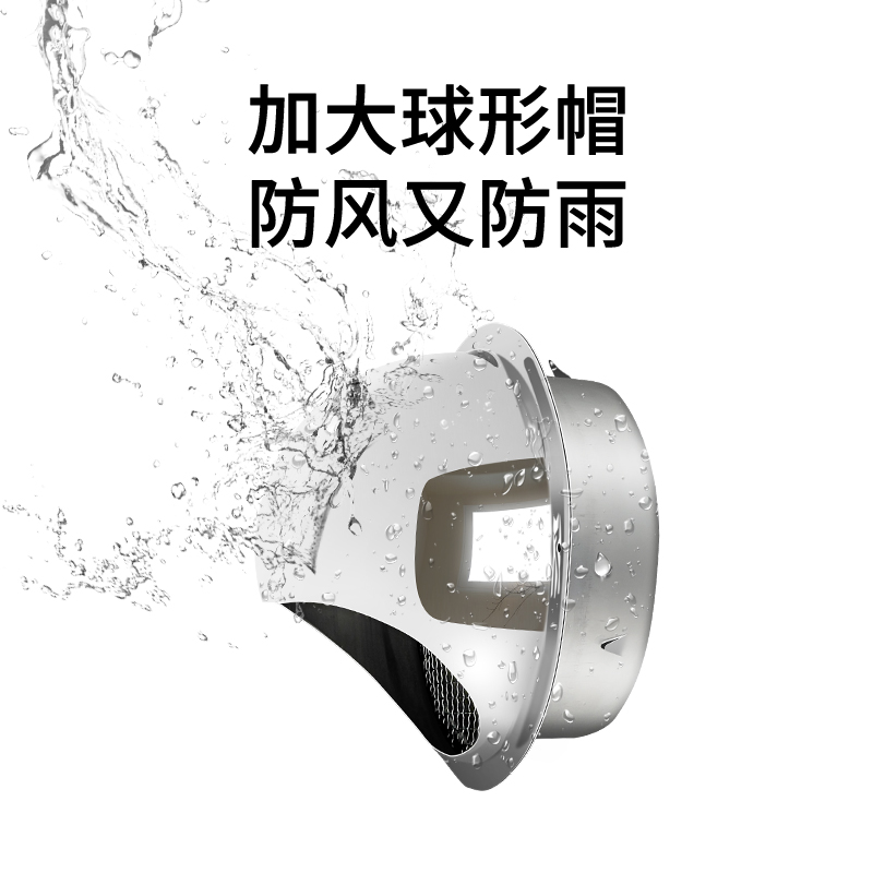 304不锈钢风帽油烟机排烟排风管外墙出K风口通风口防风防雨防鸟罩