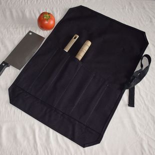 定制西厨刀整理收纳袋16安加厚纯棉帆布刺身刀收纳包Y简约便携刀
