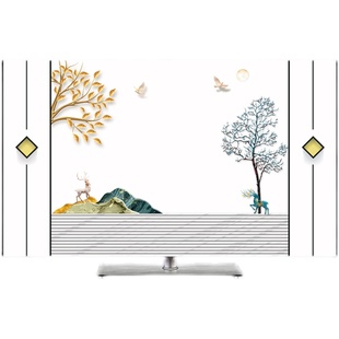 简约b现代家用电视机防尘罩套42寸55寸65寸壁挂台式 新款 曲屏盖布