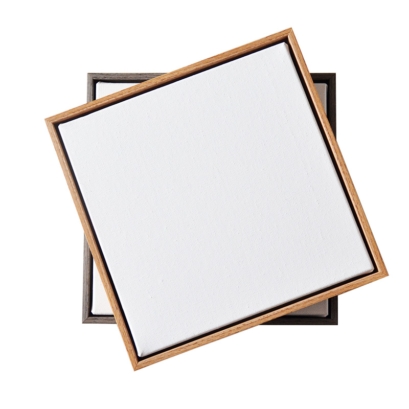 超窄边L型 免装裱油画框 画布带油画框亚麻成品 边框 丙Z烯 定制