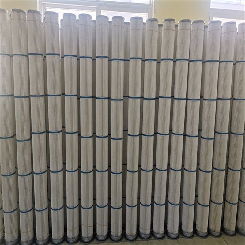 除尘滤筒焊接烟尘快拆净化器聚酯纤维G覆膜阻燃水泥仓顶除尘滤芯