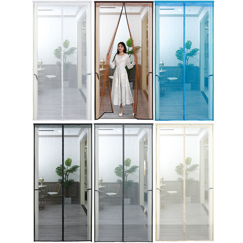 防蚊门帘魔术贴磁吸m磁性自吸纱门免打孔纱窗家用卧室高档房门纱