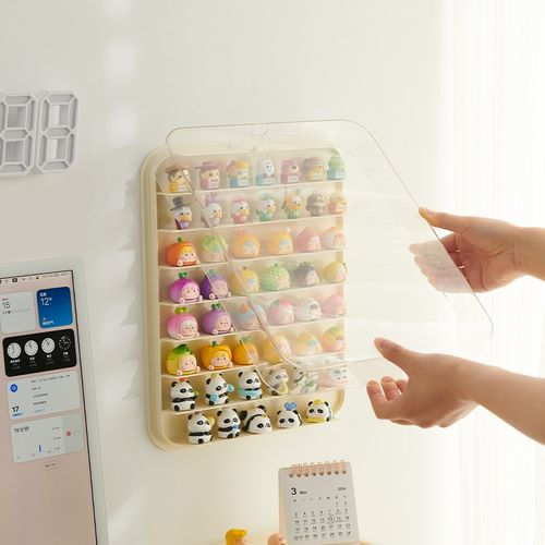 高透萌粒展示盒手办展示柜挂墙收纳展示架亚克力透明Y小摆件陈列