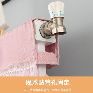 饰罩老式 暖气片防尘罩遮挡装 暖气片罩套防L熏黑墙蕾丝家用简约现
