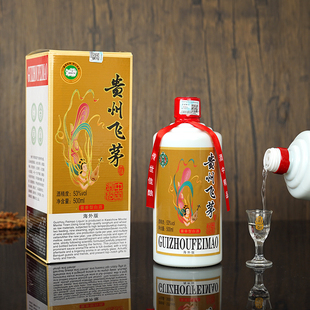 贵州飞茅海外版白酒纯粮食酿造53度酱香型坤沙大曲礼盒装整箱6瓶