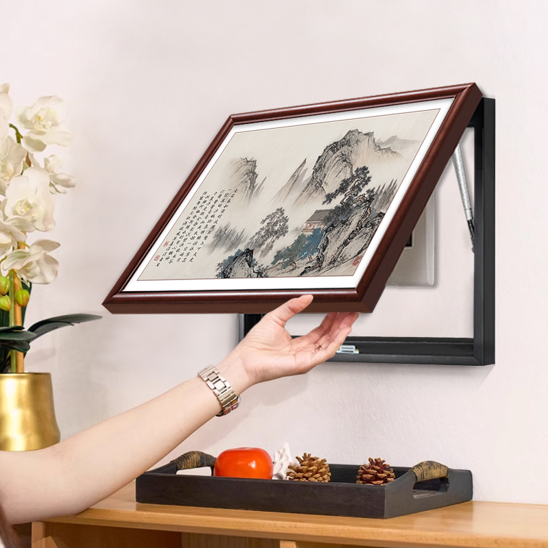 新中式电表箱装饰画免打孔