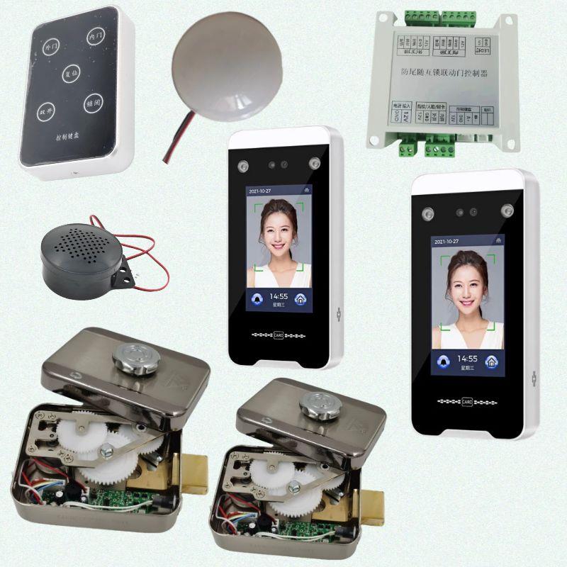 银行防尾随系统二道门联动互锁控制器带语音提示门禁控制开门锁闭