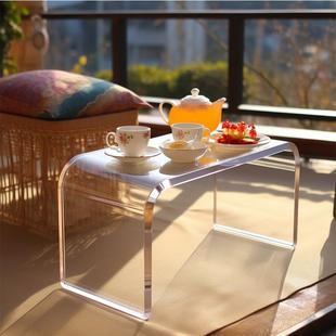 需定制透明亚克力飘窗小桌子床上榻榻米矮桌网红家用简约茶桌边角