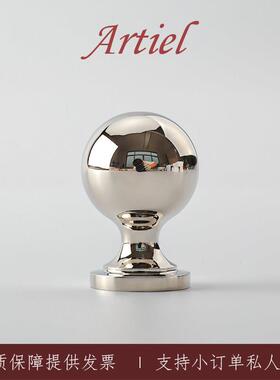 Artiel阿蒂尔「雨果的逗号」法式钛银色黄铜衣柜柜门抽屉把手把手