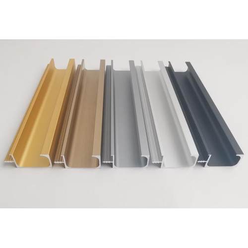 高档橱柜抽屉G型铝合金免拉手18开槽加厚1.3嵌入式衣柜门隐形拉手