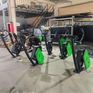 户外自发电智能健身器材电磁阻力语音播报系统室外动感单车