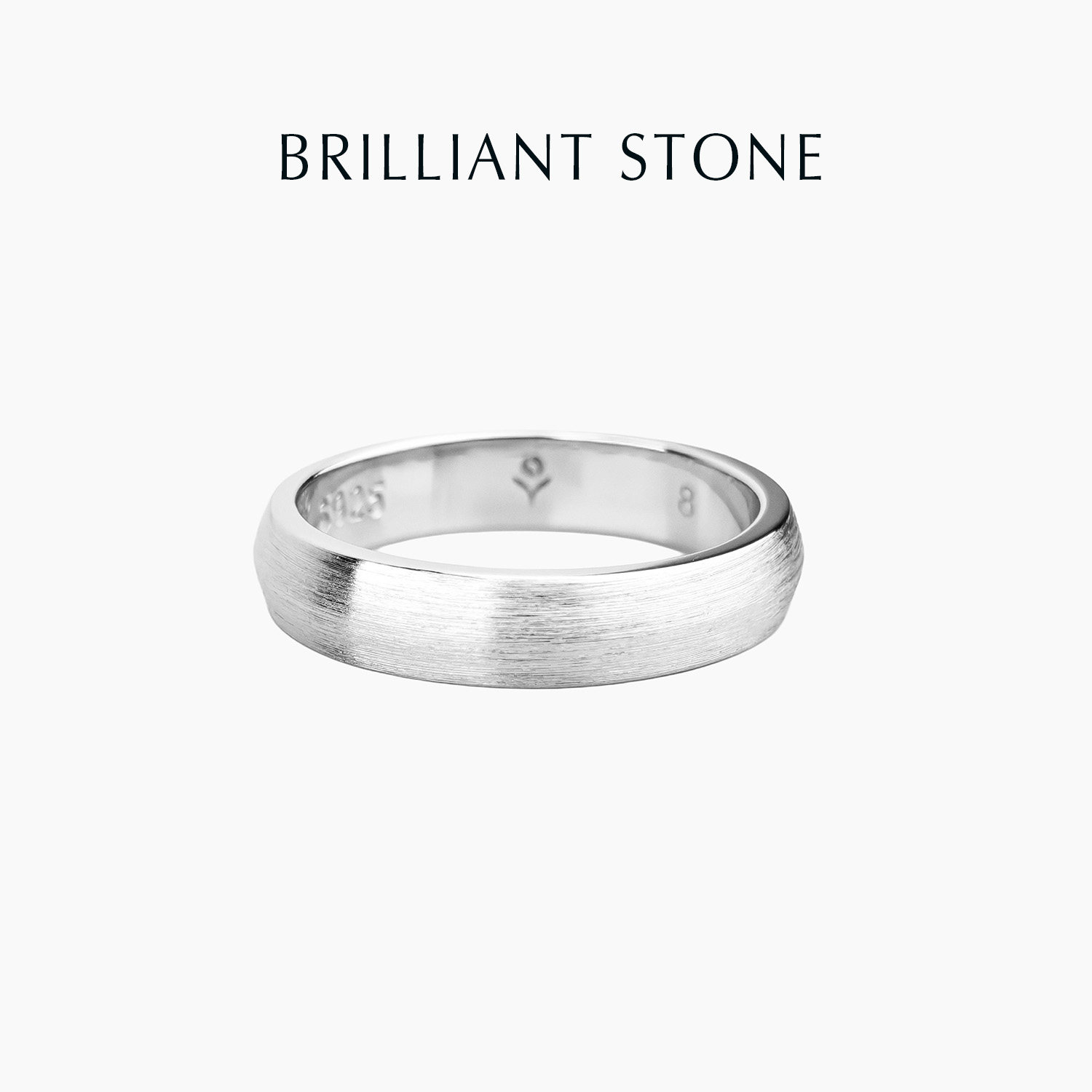 Brilliant Stone丝绸质感金字塔斜面小众设计指环925纯银中性百搭
