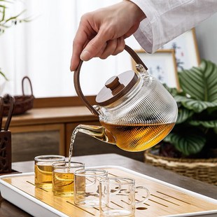 Q耐高温养生壶电陶 唯铭诺玻璃煮茶壶围炉煮茶壶茶水分离茶具套装