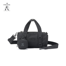 Porter International黑色尼龙手提包ROLLIN新品女士斜跨包休闲包