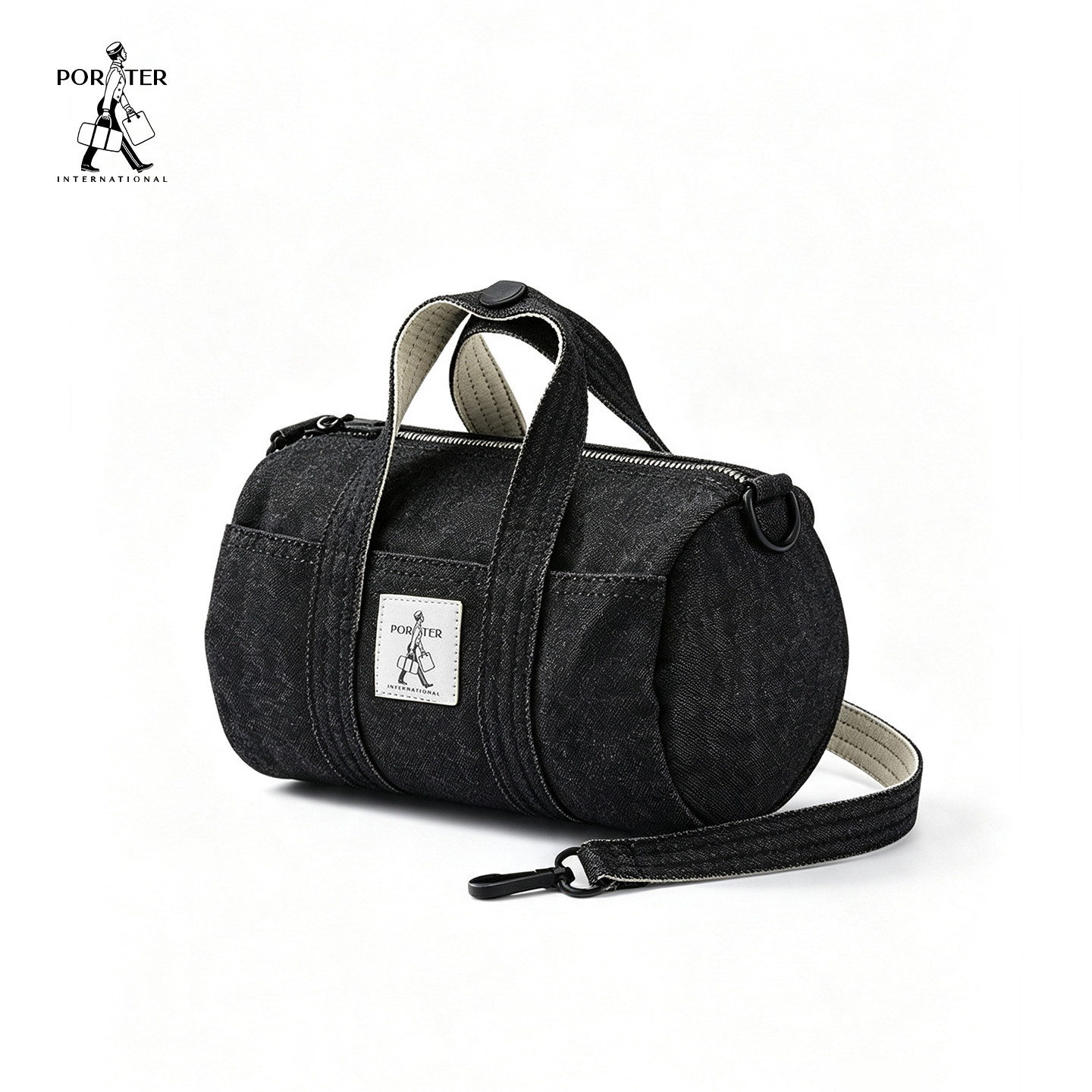 Porter International牛仔布斜挎手提包NIMES系列女士休闲斜挎包