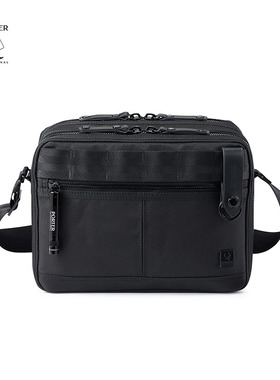 Porter International尼龙手电双拉链斜挎包NEW HEAT黑色单肩包男