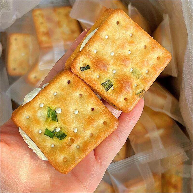 新货新正宗台湾香葱牛轧夹心饼干手工独立包装解馋休闲零食