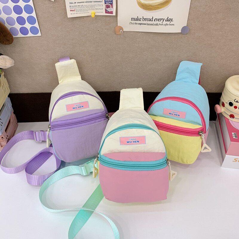 夏天多巴胺旅游迷你手机包撞色外出男女童外出斜挎包日韩百搭