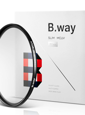 B.way兰道经典超薄高清多层增透镀膜镜片相机SLIM MCUV镜保护镜铝黑色镜圈