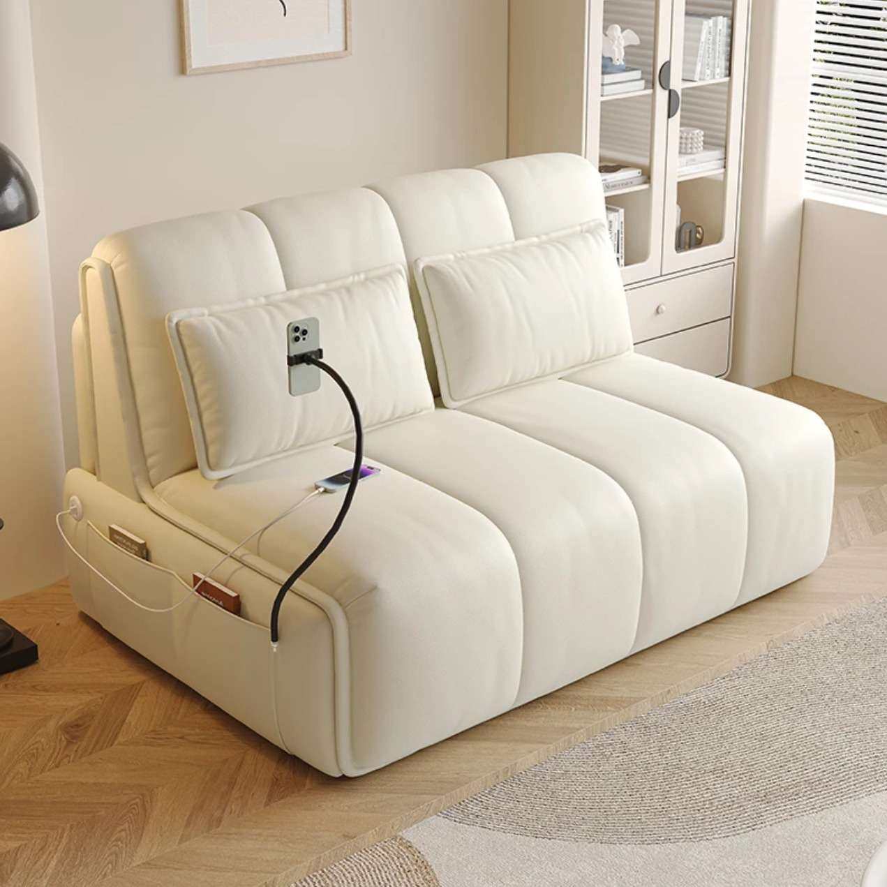 智能电动遥控沙发床两用小户型客厅家用多功能可折叠伸缩单人沙发,包装,电子元器件包装,淘宝优惠券,粉丝福利购,淘宝优惠卷