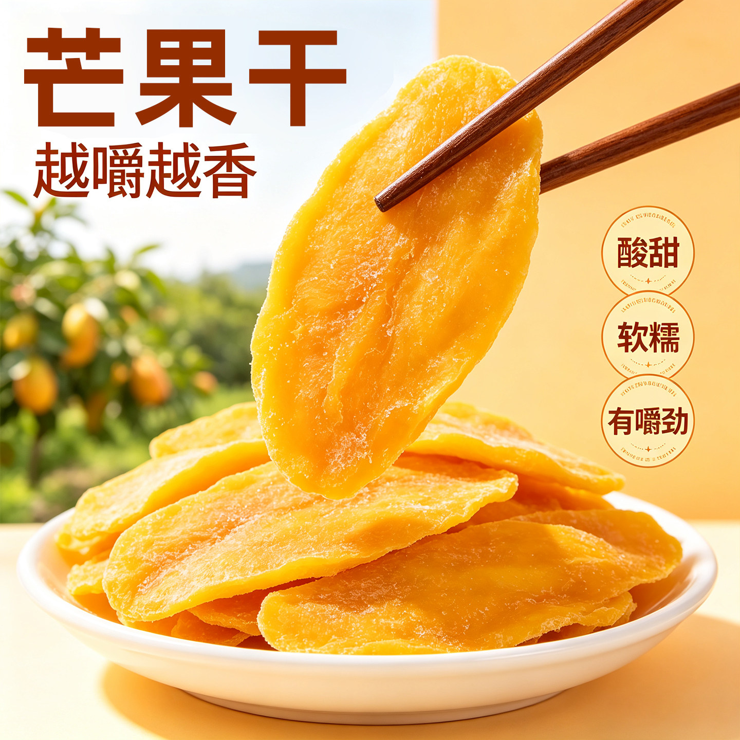 芒果片水果干袋装即食蜜饯果脯网红爆款办公室追剧健康解馋小零食