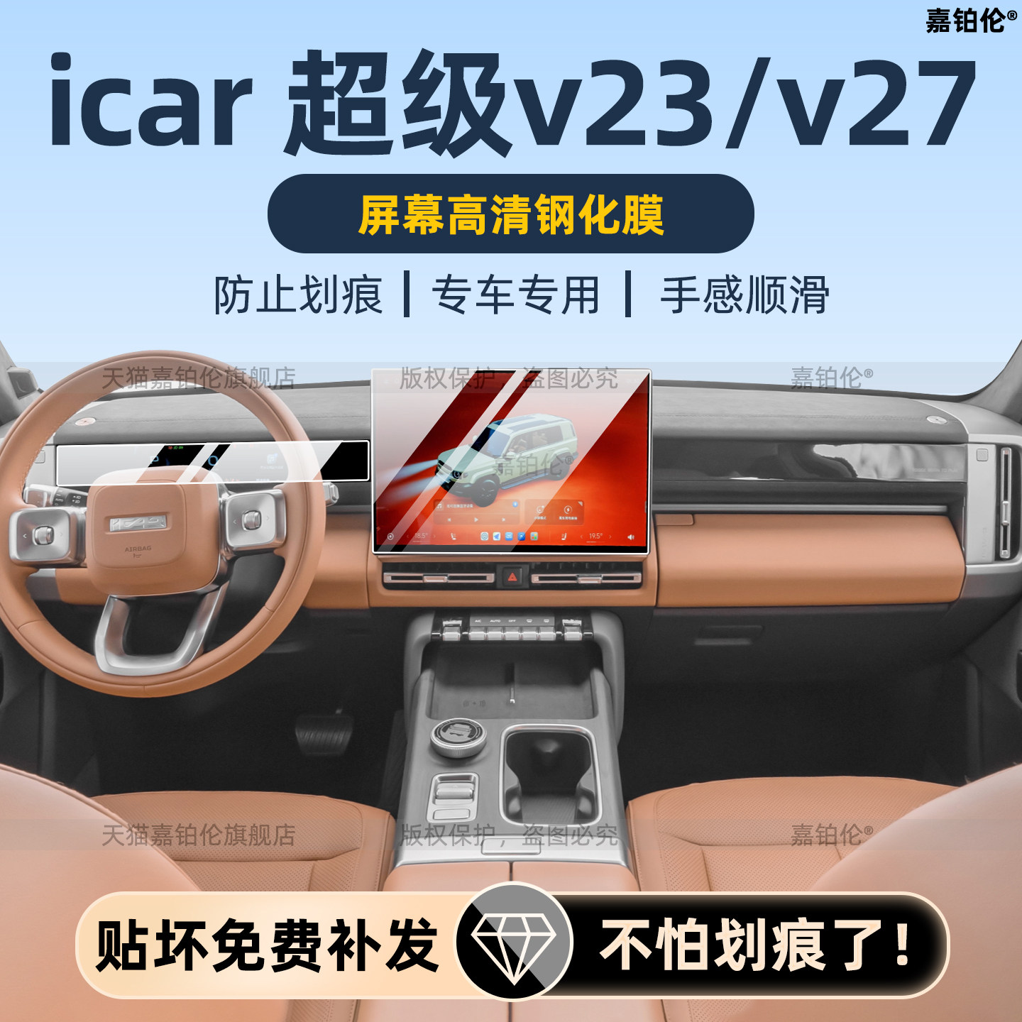奇瑞icarv27/超级v23内饰中控膜