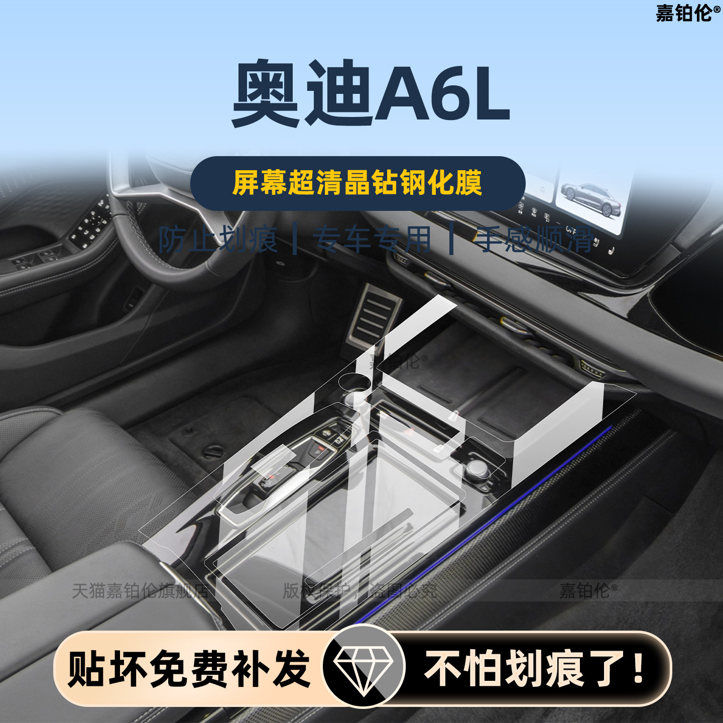 26款奥迪A6L内饰保护膜