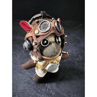 蒸汽精灵原创飞行员系列雅皮士个性化覆古狗创意娃娃小狗吊坠咖啡