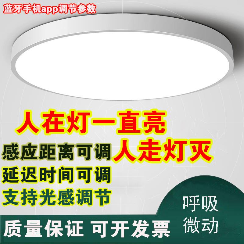 人体存在感应开关智能led吸顶灯过道厨卫卫生间灯雷达人在灯不灭