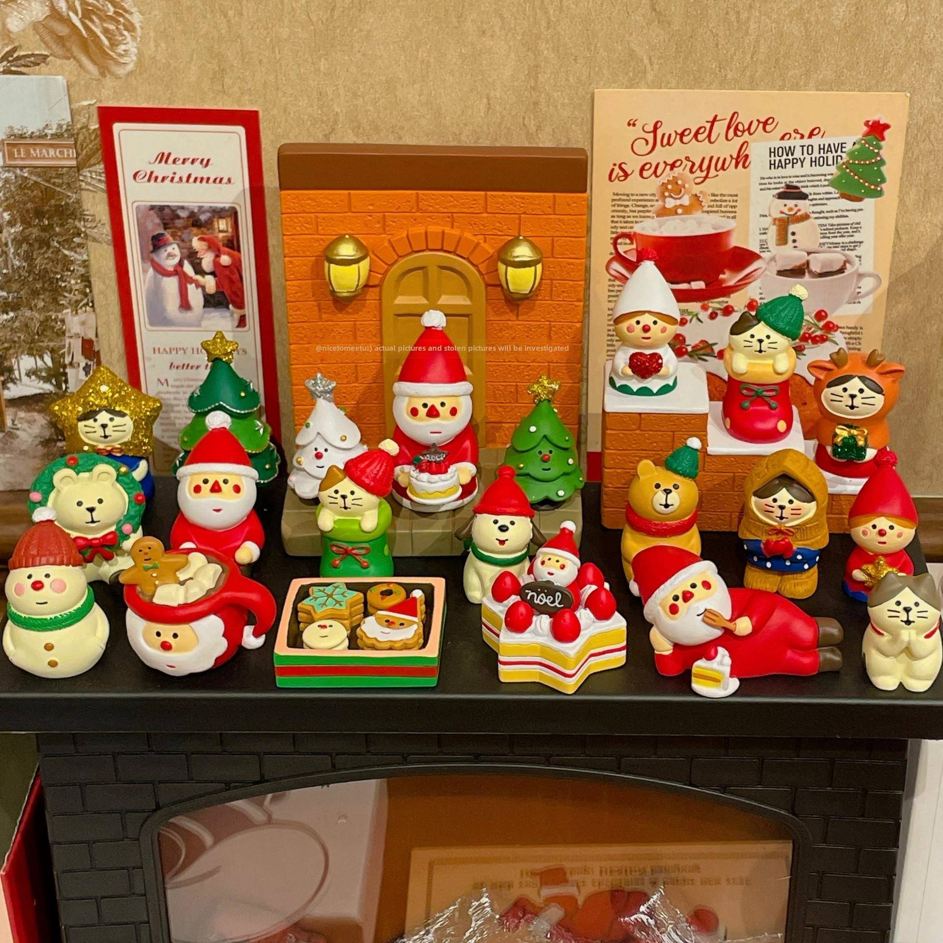 日式Decole星语星愿圣诞夜雪人圣诞老人可爱桌面装饰摆件圣诞礼物