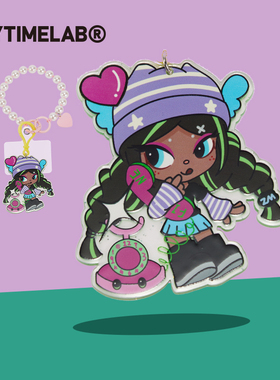 MYTIMELAB摩太潮玩来电甜心系列手机链挂件钥匙扣包包挂饰