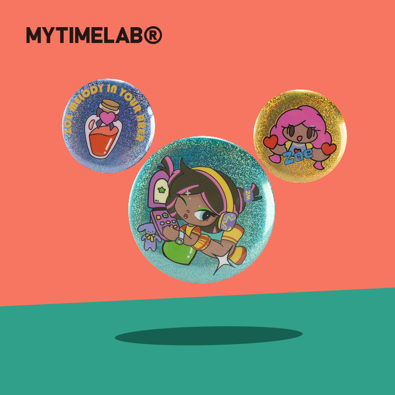 MYTIMELAB摩太潮玩来电甜心系列徽章小挂饰吧唧卡通胸针包挂饰