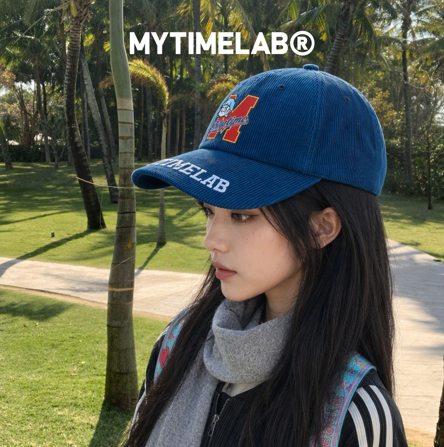 MYTIMELAB摩太潮玩Monita灯芯绒绣花棒球帽休闲遮阳鸭舌帽 清仓