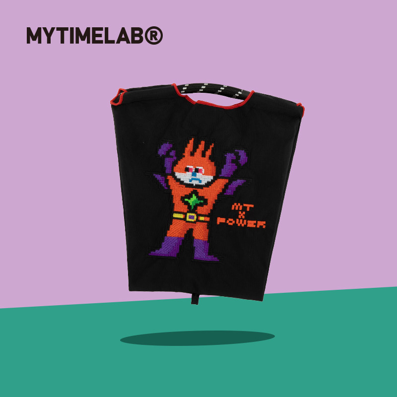 MYTIMELAB摩太潮玩粉狗与索多曼系列卡通像素画刺绣帆布包迷你,箱包皮具/热销女包/男包,通用款女包,淘宝优惠券,粉丝福利购,淘宝优惠卷