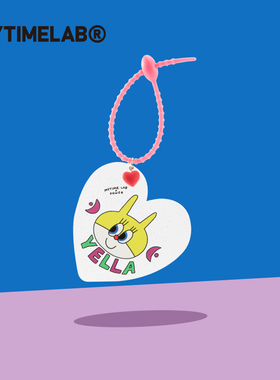 MYTIMELAB摩太潮玩Power爱心亚力克挂件粉狗家族系列挂件钥匙扣