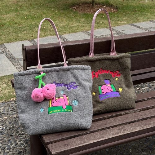 MYTIMELAB摩太潮玩PD眠眠大托特通勤大容量秋冬卡通刺绣女包外出