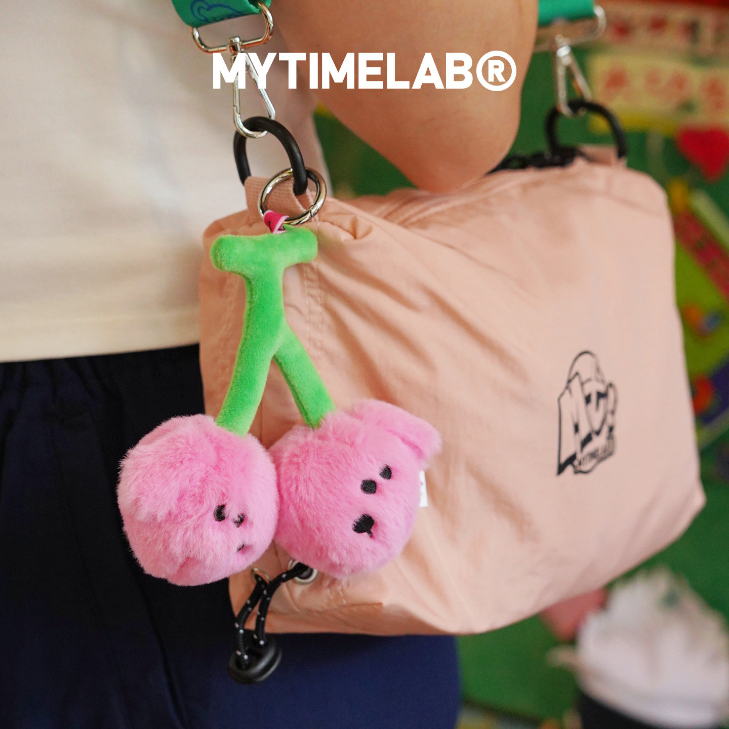 MYTIMELAB摩太潮玩BB樱桃狗挂件可爱毛绒包挂件可爱配件粉色公仔