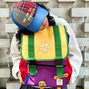 MYTIMELAB摩太潮玩MONITA炫彩贴贴双肩包通勤大容量学生秋冬男女