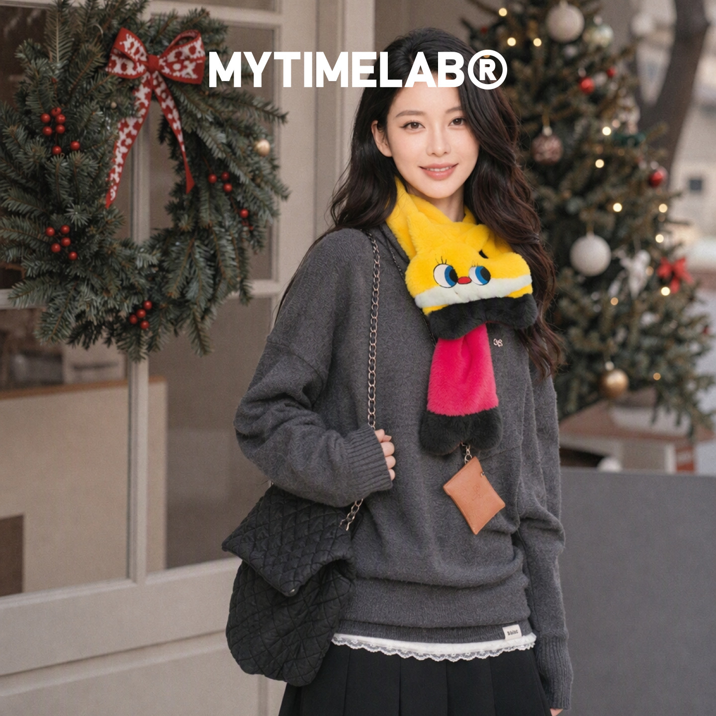 【清仓】MYTIMELAB摩太潮玩大号围巾保暖卡通动物男女秋冬厚围脖