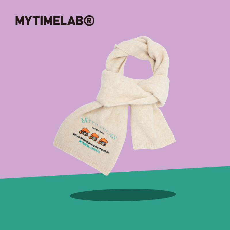 MYTIMELAB摩太潮玩Monita暖冬物语刺绣围巾保暖秋冬男女韩系可爱