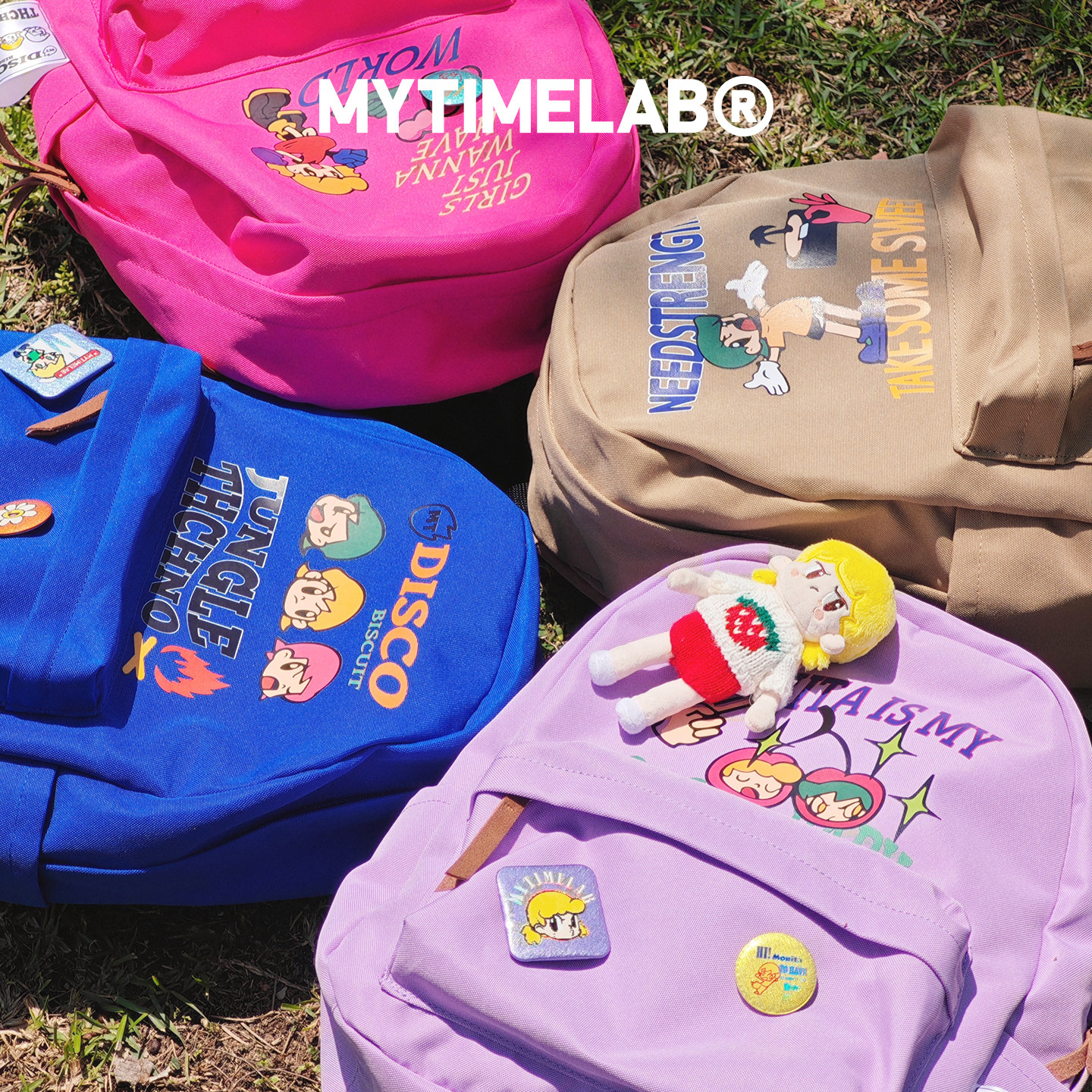 MYTIMELAB摩太潮玩能量学院双肩包 大号书包儿童小学生初中生背包