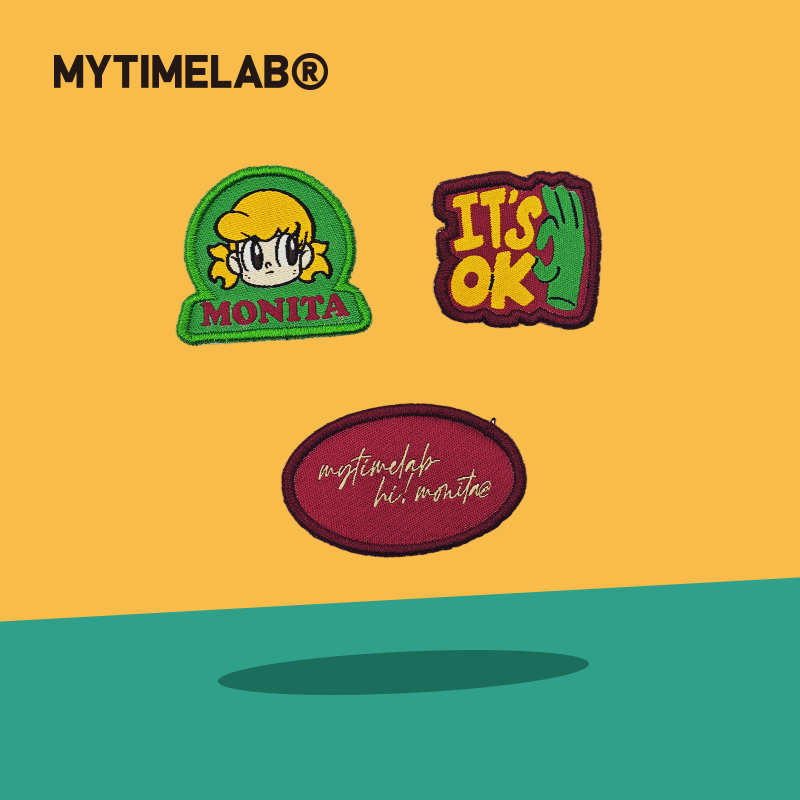MYTIMELAB摩太潮玩MONITA顽趣魔术贴包包挂件装饰卡通可爱刺绣贴