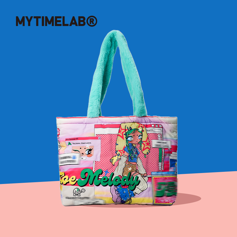 MYTIMELAB摩太潮玩ZOE绝对可爱托特包大容量秋冬涂鸦单肩包手提女