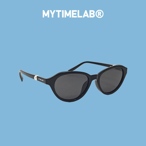 MYTIMELAB摩太潮玩MT时髦猫眼防晒墨镜圆框黑色户外运动简约新款