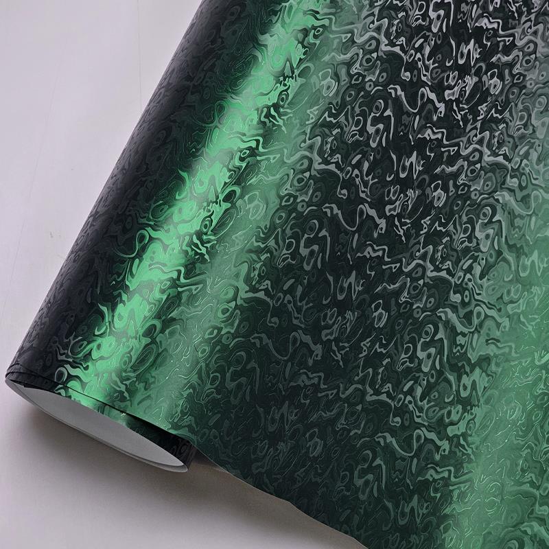 汽车内饰膜改色PET元宇宙亚光电镀毒液绿碳纤维贴纸摩托车改色膜