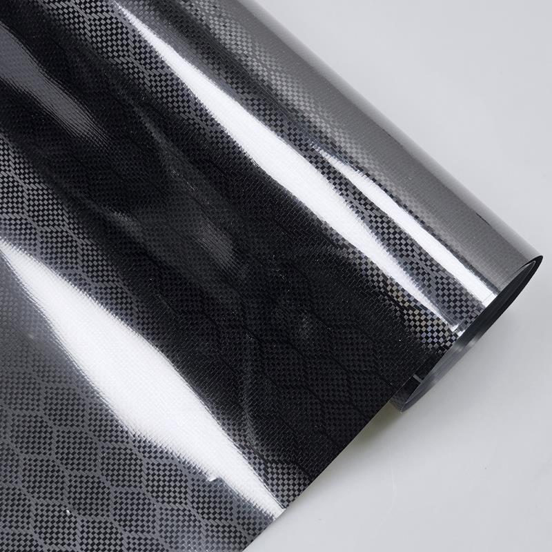 汽车内饰贴膜改色PET锻造高亮菱形碳纤维亮黑色贴纸摩托车改色膜